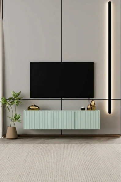 Moldesan Capella TV Ünitesi MDF 3 kapaklı 140 cm duvara monte ürün görseli 1
