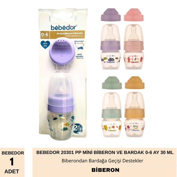 Bebedor 20301 PP Mini Biberon ve Bardak 0-6 Ay 30 Ml - Resim 2