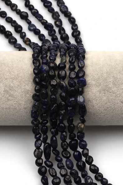 Lapis Lazuli Doğal Taş Dizi 5 x 7 mm Mercimek Kesim - DZ-1278 ürün görseli 1