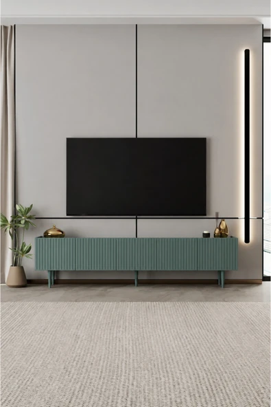 Moldesan Capella TV Ünitesi MDF 5 kapaklı 200 cm ayaklı ürün görseli 1