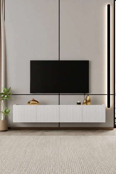 Moldesan Capella TV Ünitesi MDF 4 kapaklı 160 cm duvara monte ürün görseli 1