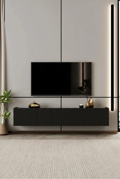 Moldesan Capella TV Ünitesi MDF 4 kapaklı 180 cm duvara monte ürün görseli 1