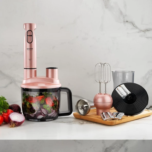 Chef Blend Mega Blender Set 1500 W Pembe Renkli Çoklu Set Kapasite 1,5 lt ürün görseli 1