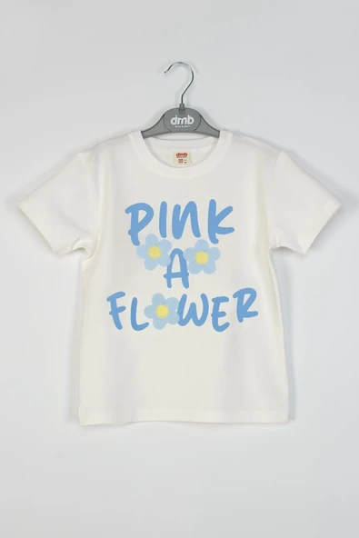 Dmb Kız Flower Baskılı Tişört DMB-0342 - Resim 2