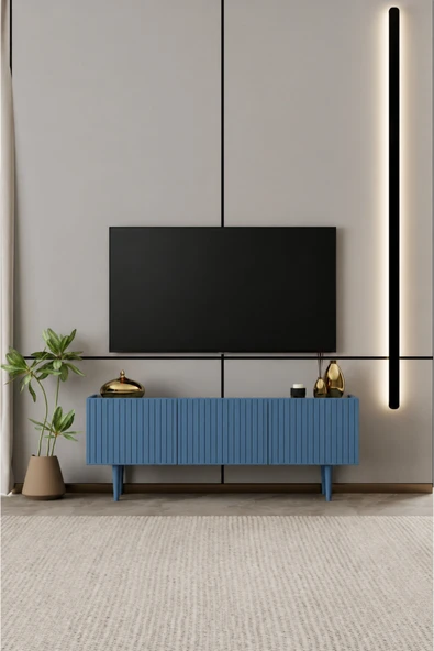 Moldesan Capella TV ünitesi mdf 3 kapaklı 120 cm ayaklı ürün görseli 1