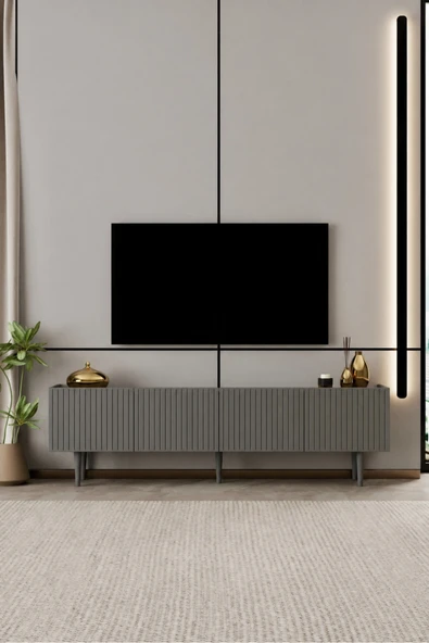 Moldesan Capella TV Ünitesi MDF 4 kapaklı 160 cm ayaklı ürün görseli 1