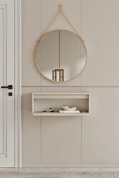 Moldesan Noir Bej MDF Duvara Monte Dresuar 70 cm - Resim 3
