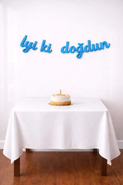 Kaligrafi Banner "İyi ki Doğdun" - Mavi ürün görseli 1