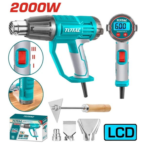 TOTAL LED GÖSTERGELİ SICAK HAVA TABANCASI 2000W TB20056 ürün görseli 1