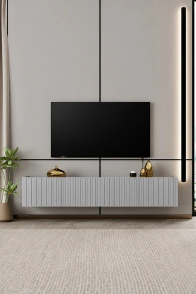 Moldesan Capella TV Ünitesi MDF 4 kapaklı 180 cm duvara monte ürün görseli 1