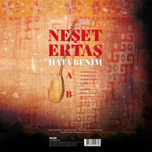 Neşet Ertaş  Hata Benim - Plak - Resim 2