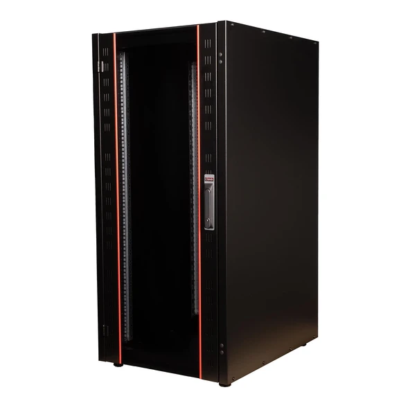 Lande 26U 19” 600x800 Dikili Tip Server / Bilgisayar Dolabı (Siyah) ürün görseli 1