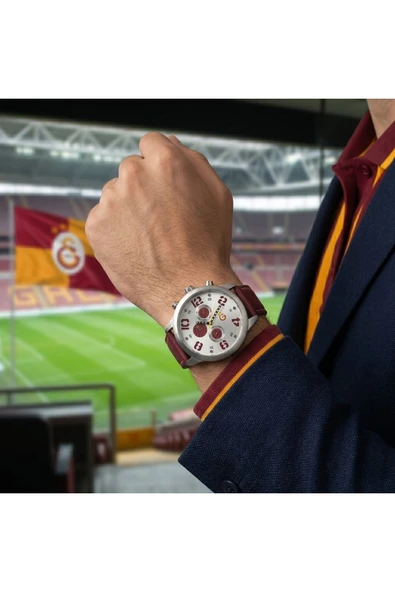 GALATASARAY ORİJİNAL LİSANSLI SİYAH DERİ KOL SAATİ ürün görseli 1