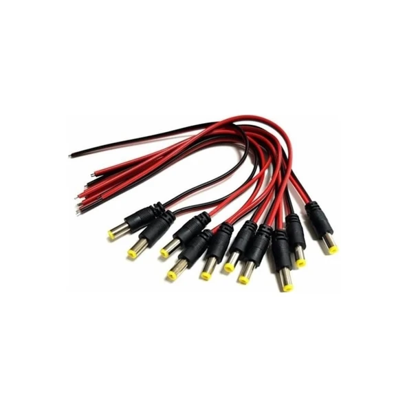 Güvenlik Kamerası 12V Dc Erkek Power Jack Dc Jak Kablo Bağlantı Kablosu - 10ADET ürün görseli 1