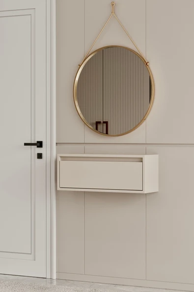 Moldesan Noir Bej MDF Duvara Monte Dresuar 50 cm - Resim 2