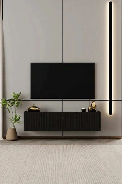 Moldesan Capella TV Ünitesi MDF 3 kapaklı 140 cm duvara monte ürün görseli 1