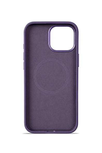 Aurum Vegan Leather Case Royal Plum iPhone 16 Pro - Resim 4