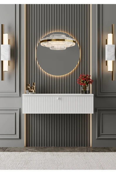 Enwood MİMOSA MDF DUVARA MONTE KAPAKLI DRESUAR (90 cm) ürün görseli 1