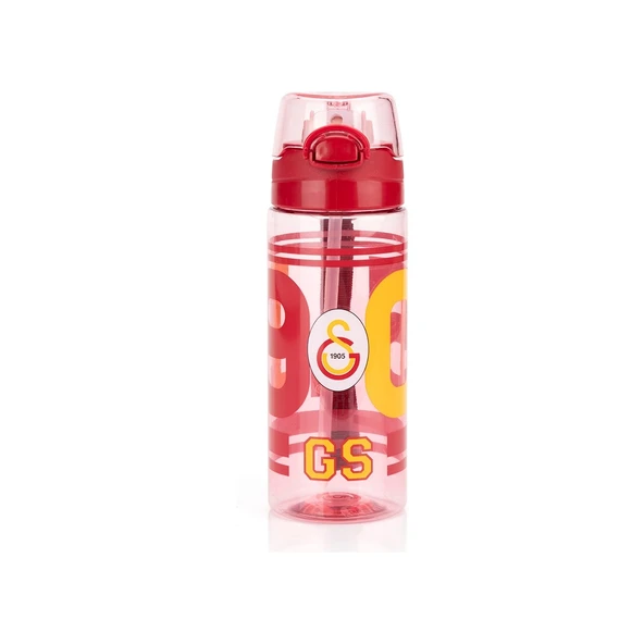 Galatasaray Lisanslı 500ML Kilitli Kapaklı Kırmızı Su Matarası 26567 ürün görseli 1