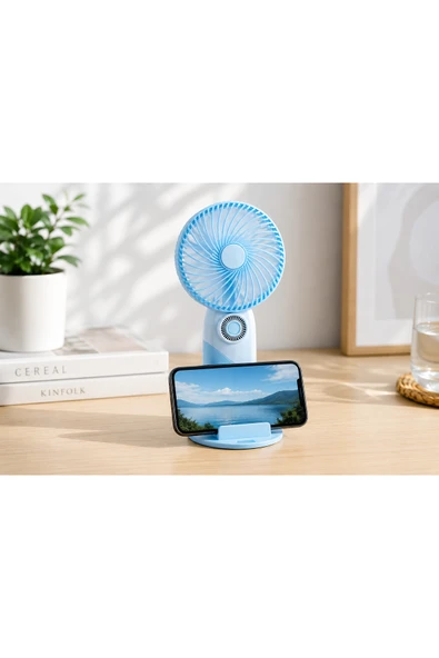 inovaxis Taşınabilir Mini Fan USB Şarjlı El Vantilatörü 3 Kademeli Sessiz ürün görseli 1