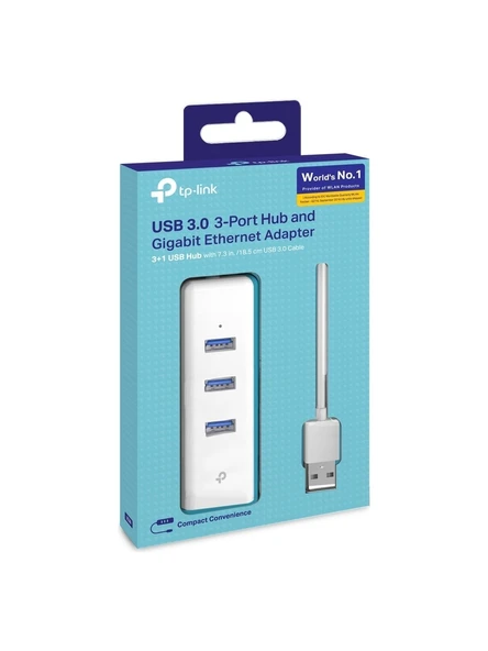 TP-LINK UE330 USB Hub & Ethernet Adapter - Resim 3