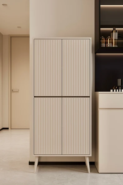 Enwood CAPELLA KUMTAŞI MDF ÇOK AMAÇLI KİLER-MUTFAK DOLABI 158 CM ürün görseli 1