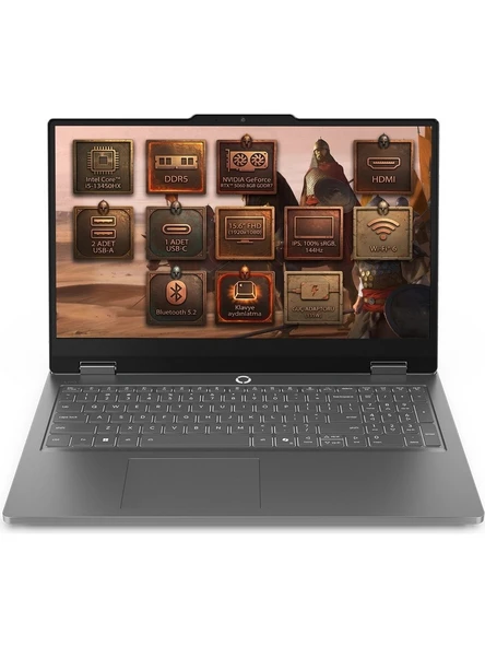 Lenovo LOQE i5-13450HX 16GB 512GB RTX5060 FreeDOS 15.6" FHD 83SC000TTR Notebook ürün görseli 1