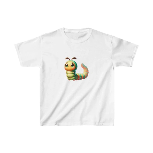 Unisex Çocuk Baskılı T-Shirt - Beyaz ürün görseli 1
