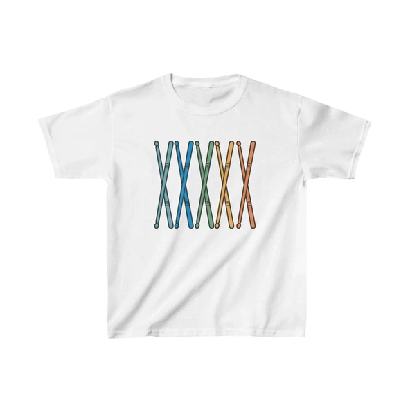 Unisex Çocuk Baskılı T-Shirt - Beyaz ürün görseli 1