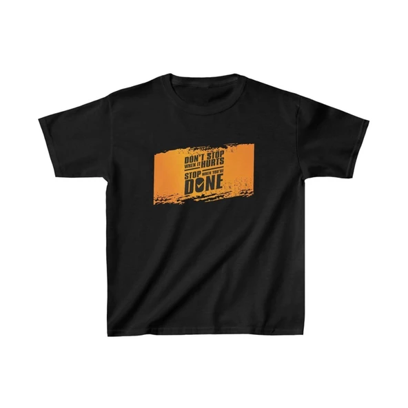 Unisex Çocuk Baskılı T-Shirt - Siyah ürün görseli 1
