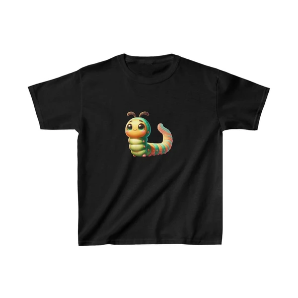Unisex Çocuk Baskılı T-Shirt - Siyah ürün görseli 1