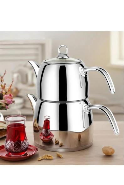 Lines Yonca L-3083 Yıldız Aile Boy Çelik Çaydanlık ürün görseli 1