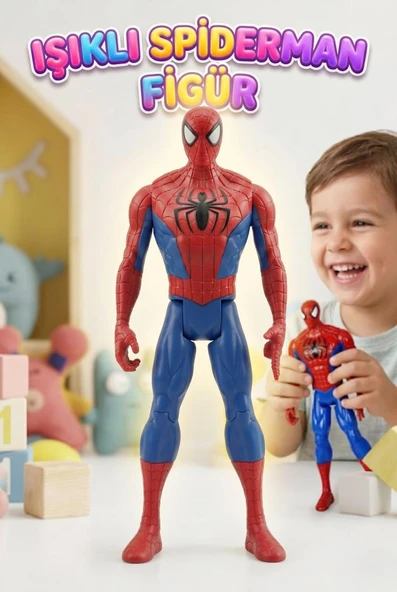 Örümcek Adam Klasik Kostümlü Işıklı ve Sesli Hareketli Eklemli Figür - 29 cm Boy ürün görseli 1