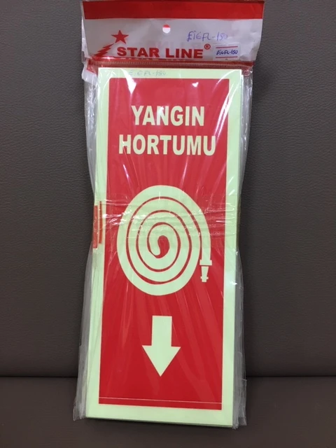 Fosforlu Fotolümen YANGIN HORTUMU İkaz Levhası (2 Adet) ürün görseli 1