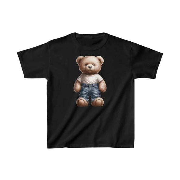 Unisex Çocuk Baskılı T-Shirt - Siyah ürün görseli 1