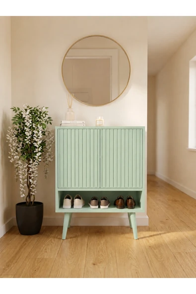 Enwood Capella MDF Ayakkabılık ve Çok Amaçlı Dolap Raflı ve Kapaklı 60 cm ürün görseli 1