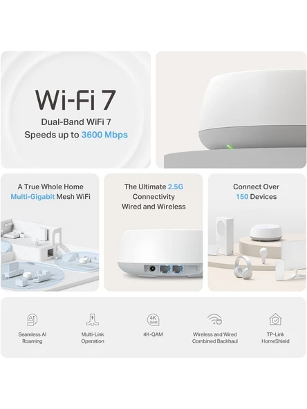 TP-LINK Deco BE25(3-pack) Mesh System - Resim 3