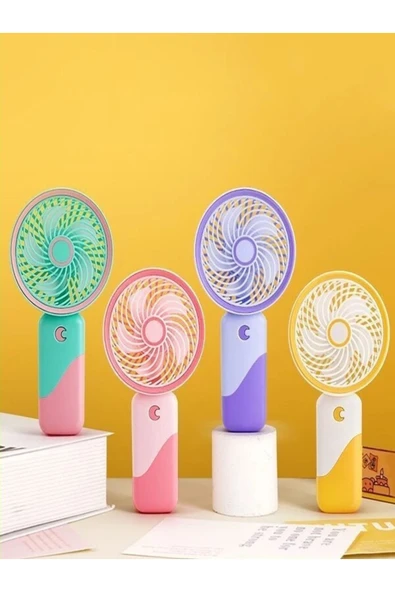 inovaxis Kulak ve Ay Tasarımlı Mini Taşınabilir Vantilatör Şarj Edilebilir Fan ürün görseli 1
