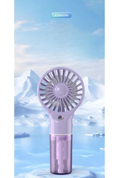 inovaxis Şarjlı Su Buharlı Mini El Vantilatörü 4 Hız Kademeli Taşınabilir Fan Vantilatör ürün görseli 1