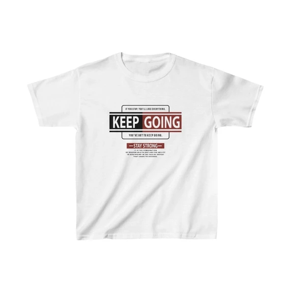 Unisex Çocuk Baskılı T-Shirt - Beyaz ürün görseli 1