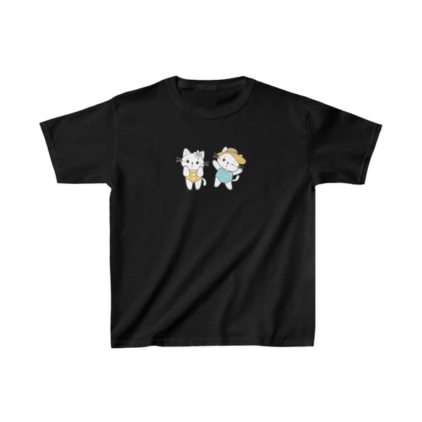Unisex Çocuk Baskılı T-Shirt - Siyah ürün görseli 1