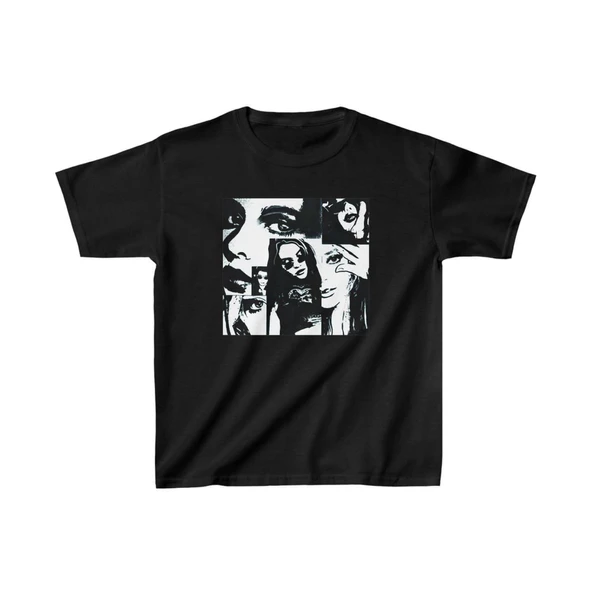 Unisex Çocuk Baskılı T-Shirt - Siyah ürün görseli 1