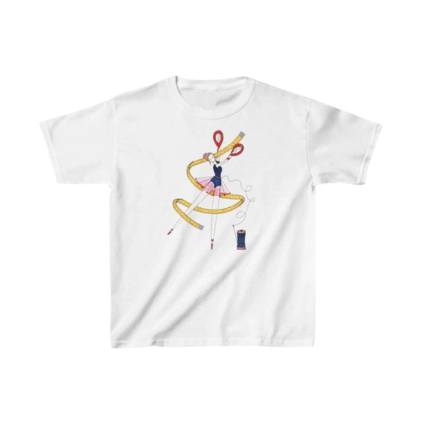 Unisex Çocuk Baskılı T-Shirt - Beyaz ürün görseli 1
