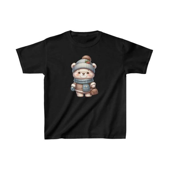 Unisex Çocuk Baskılı T-Shirt - Siyah ürün görseli 1