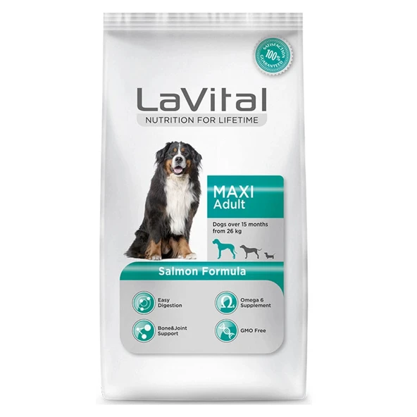 LaVital Somonlu Orta ve Büyük Irk Yetişkin Köpek Maması 13kg + 2kg Hediyeli ürün görseli 1