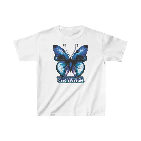 Unisex Çocuk Baskılı T-Shirt - Beyaz ürün görseli 1