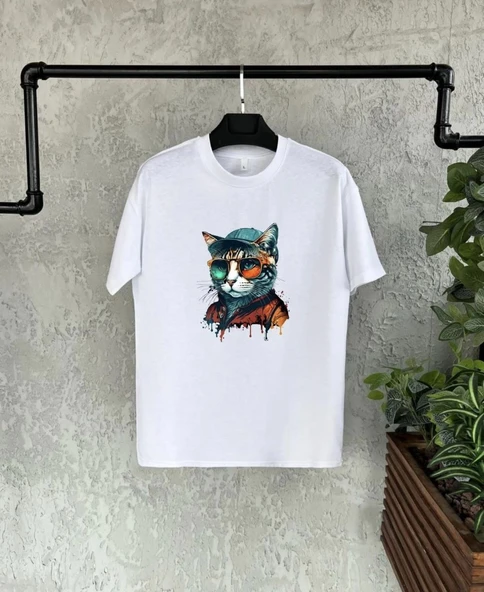 Unisex Çocuk Baskılı T-Shirt - Beyaz ürün görseli 1