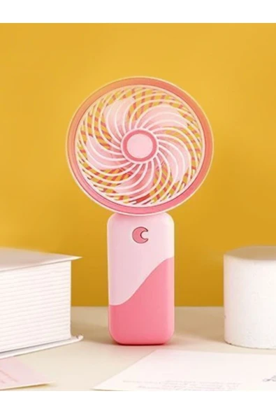 inovaxis Kulak ve Ay Tasarımlı Mini Taşınabilir Vantilatör Şarj Edilebilir Fan ürün görseli 1
