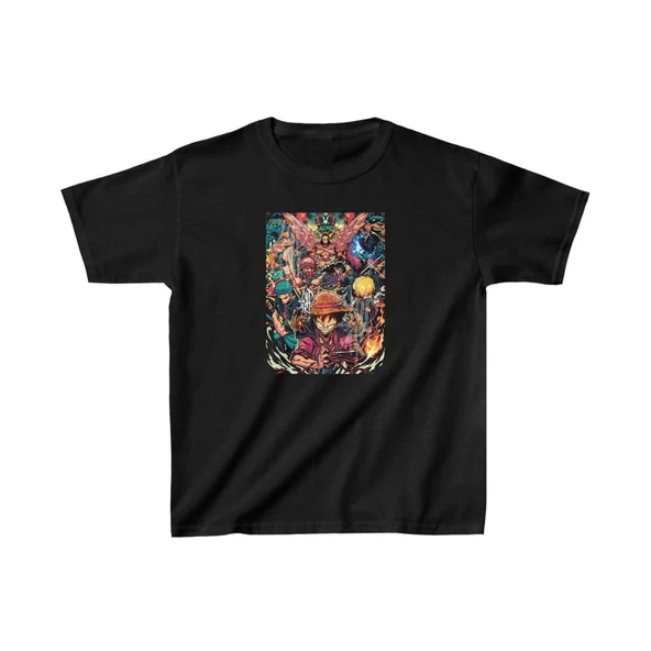 Unisex Çocuk Baskılı T-Shirt - Siyah ürün görseli 1