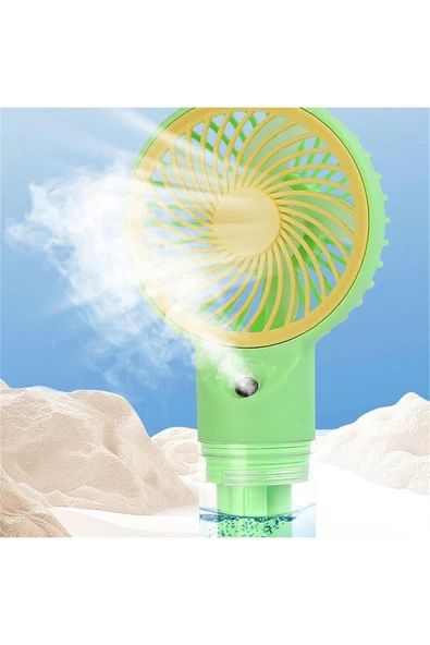inovaxis Su Buharlı Şarjlı 3 Hızlı Standlı Mini Fan Vantilatör ürün görseli 1